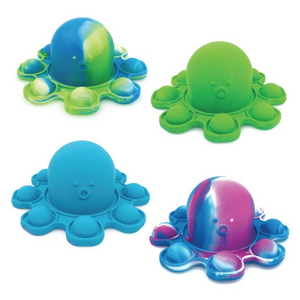push 'n' pop octopus reversible fidget toy - assorted