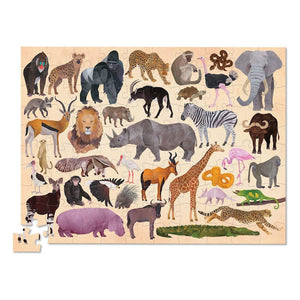 crocodile creek 100 piece animal puzzle - wild animals