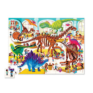 crocodile creek 48 pc day at the museum puzzle - dinosaur