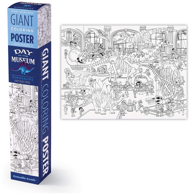 crocodile creek giant colouring poster - dinosaurs