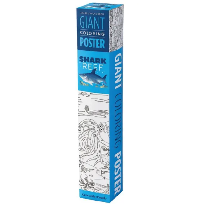 crocodile creek giant colouring poster - shark reef