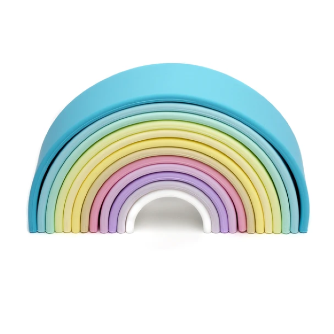 dena silicone pastel rainbow - large