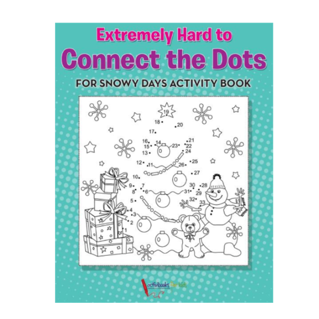 extremely hard to connect the dots for snowy days activity book, paperback book