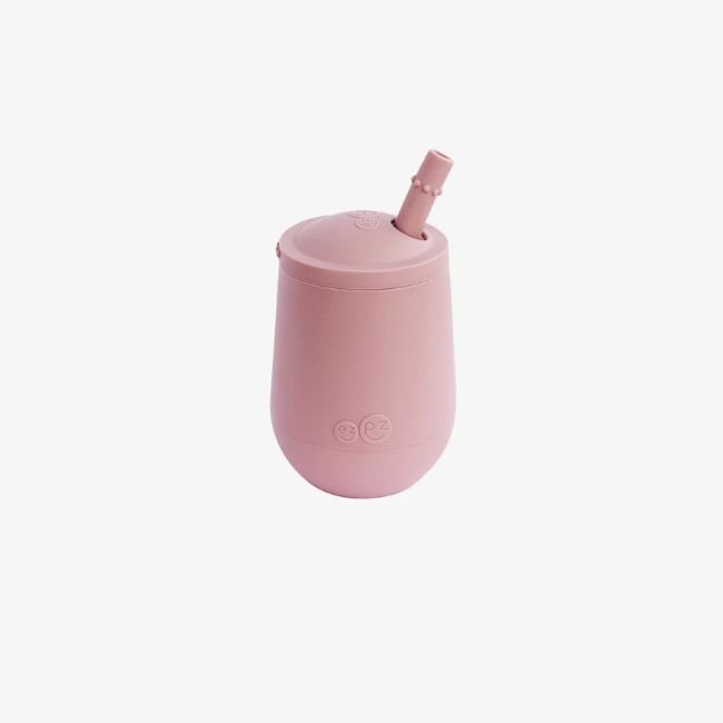 ezpz mini cup + straw training system - blush