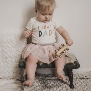 finn and emma graphic bodysuit - i love dad