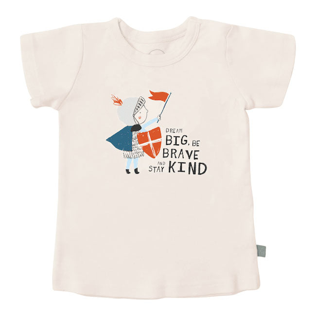 finn and emma graphic tee - dream big, be brave and stay kind