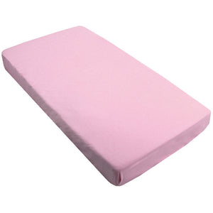 kushies baby flannel fitted crib sheet - pink