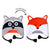 flapjacks kids winter hat raccoon/fox