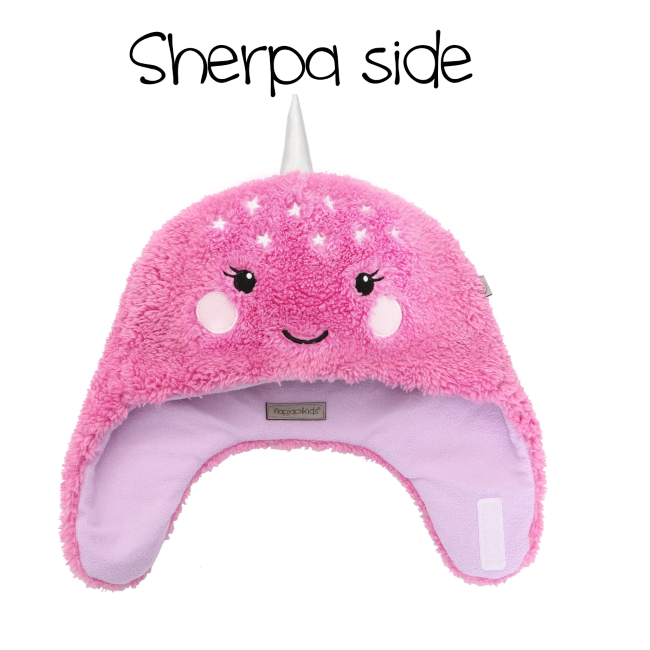 Flapjacks Reversible Sherpa Hat Unicorn/Narwhal