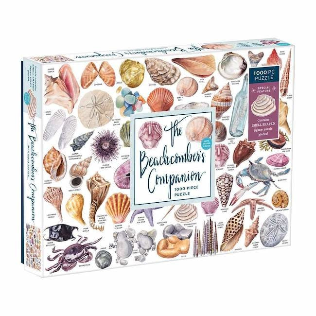 galison the beachcomber's companion 1000 piece puzzle with shaped pieces