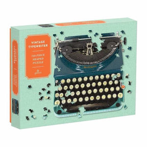 galison vintage typewriter 750 piece shaped puzzle