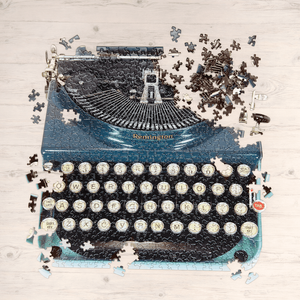 galison vintage typewriter 750 piece shaped puzzle