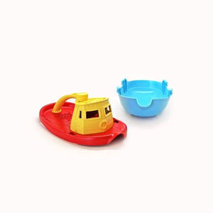 green toys tugboat yellow handle