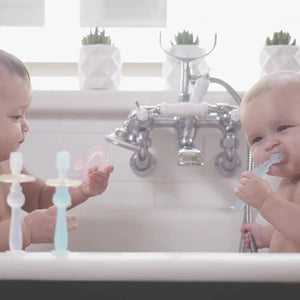 haakaa 360 silicone baby toothbrush - clear
