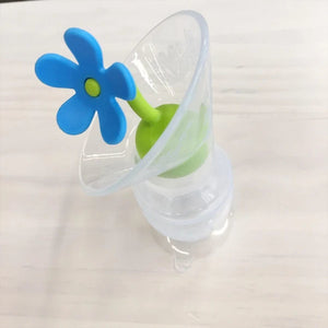 haakaa breast pump silicone flower stopper - blue