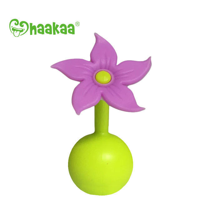 haakaa breast pump silicone flower stopper - purple