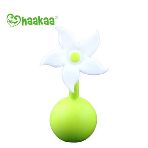 haakaa breast pump silicone flower stopper - white
