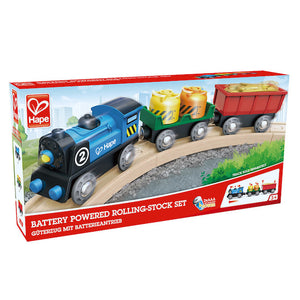 hape toys battery powered rolling stock set