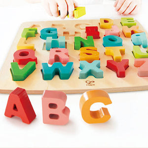 hape toys chunky alphabet wooden puzzle