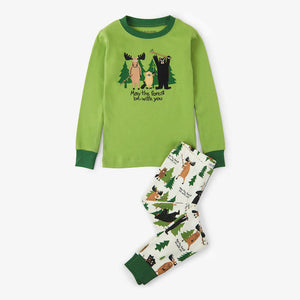 hatley may the forest be with you applique kids pajama set