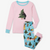 hatley life in the wild pink applique kids pajama set