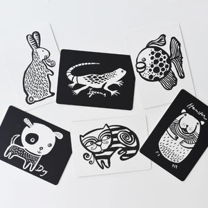 wee gallery art cards for baby - pets collection
