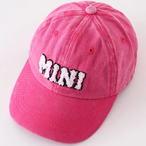 honeydew mini baseball cap - rose red