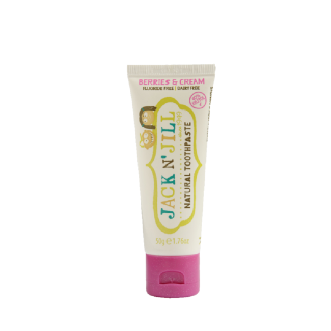 jack & jill natural toothpaste 50g - berries & cream