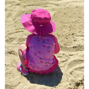 jan + jul by twinklebelle aqua dry bucket sun hat - hot pink