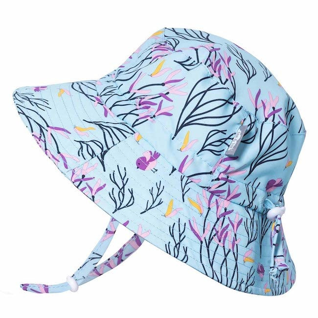 jan + jul by twinklebelle aqua dry bucket sun hat - spring flowers