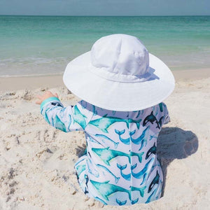 jan + jul by twinklebelle aqua dry bucket sun hat - white