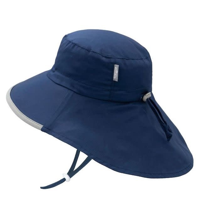 Jan + Jul Cotton Adventure Sun Hat - Navy/Grey Trim