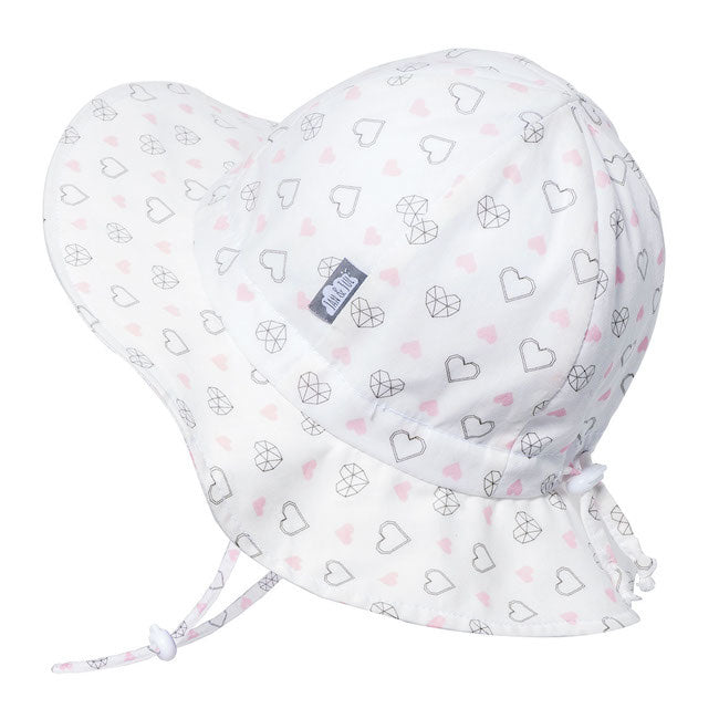 Jan +Jul Cotton Floppy Sun Hat - Diamond Hearts