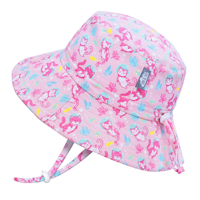 Jan + Jul Aqua Dry Bucket Sun Hat - Diving Cats
