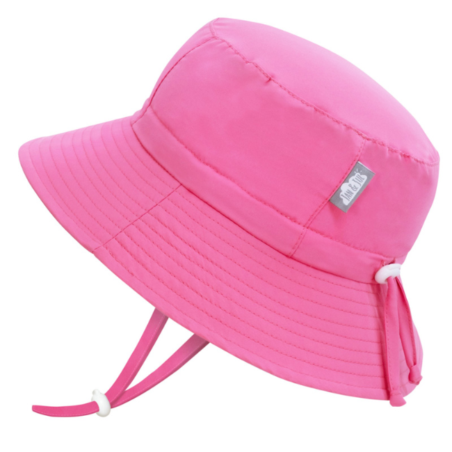 Jan + Jul Aqua Dry Bucket Sun Hat - Watermelon Pink