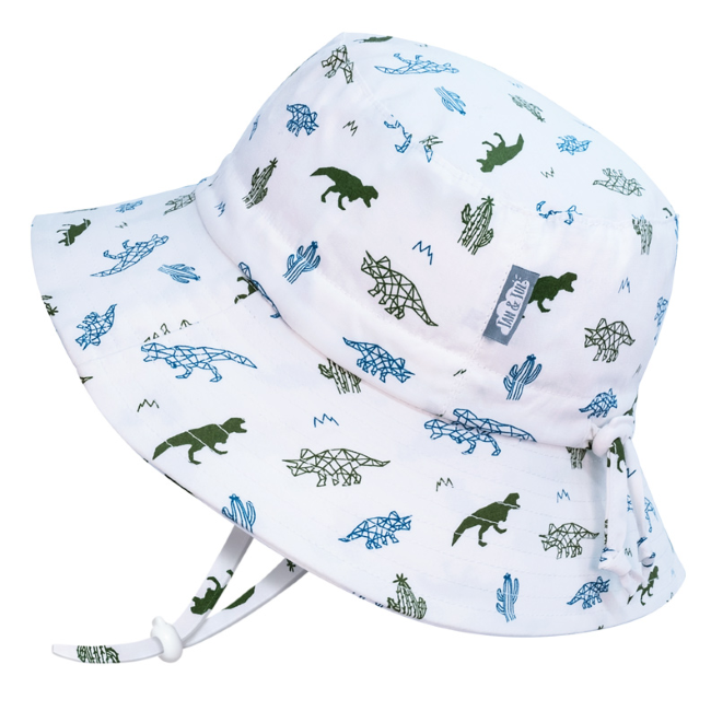 jan + jul by twinklebelle cotton bucket sun hat - dino