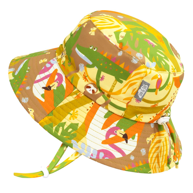Jan + Jul Aqua Dry Bucket Sun Hat - Jungle Friends