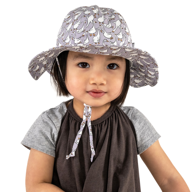 Jan & Jul Breathable Summer Boys & Girls Sunhats with Adjustable Strap (XL: 6-12 Years, Goose)