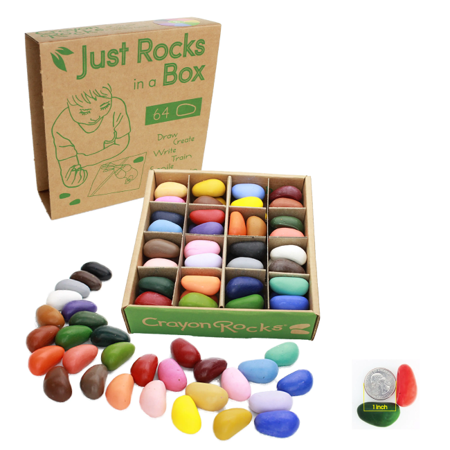 Just Rocks in a Box - 32 Colours/64 Crayons