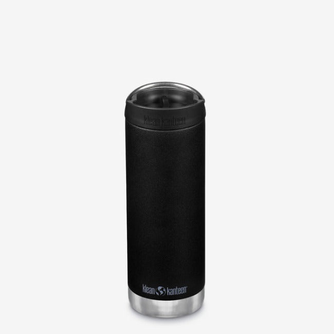 klean kanteen 16oz TKWide insulated with cafe lid - black