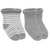 kushies baby terry socks 2pk - grey stripe/solid