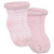 kushies baby terry socks 2pk - pink stripe/solid