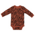Kyte Baby Printed Long Sleeve Bodysuit in Rust Tiger