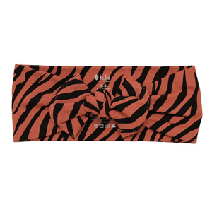 kyte baby bow printed in rust tiger
