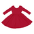 kyte baby long sleeve twirl dress in cardinal