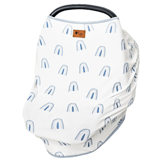 kyte baby printed car seat cover - fog rainbow