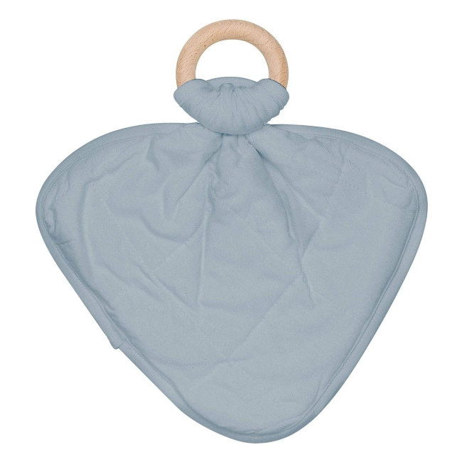 Kyte Baby Lovey with Removable Wooden Teething Ring in Fog