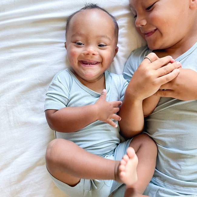 Kyte Baby Short Sleeve Toddler Pajama Set in Fog 4T