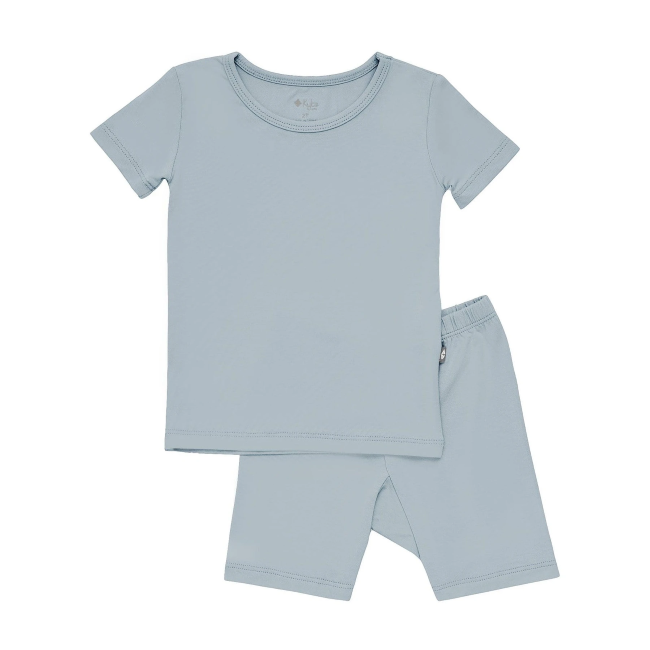 kyte baby short sleeve toddler pajama set - fog