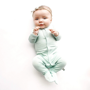 Kyte Baby Snap Footie in Sage